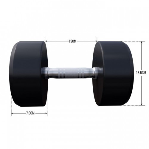 Gorilla Sports Jednoručná činka čierno/biela, 22,5 kg
