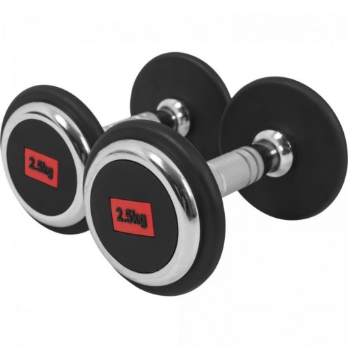 Gorilla Sports Súprava jednoručných činiek z liatiny, 2 x 2,5 kg