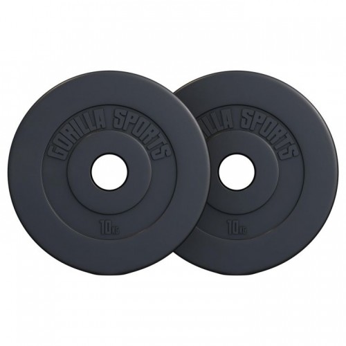 Gorilla Sports Sada záťažových kotúčov, 2 x 10 kg