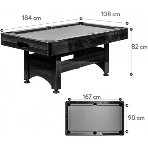 GamesPlanet® biliardový stôl TRENDLINE 6ft, červený
