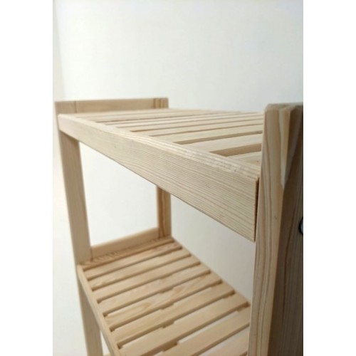 Drevený regál s 5 policami, 173 × 70 × 33 cm, borovica