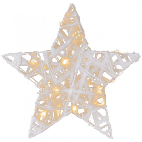 Trblietavá hviezda, teplá biela, 20 LED, Ø 30 cm