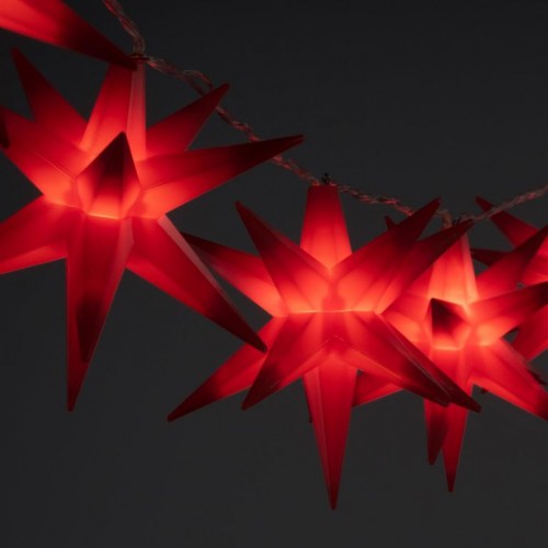 Vianočné LED hviezdy - červené, 10 LED Vianočné LED hviezdy - červené, 10 LED