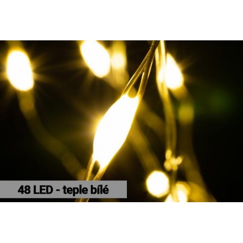 NEXOS Sada 48 LED svetelný dážď , teplá biela, 2 ks NEXOS Sada 48 LED svetelný dážď , teplá biela, 2 ks