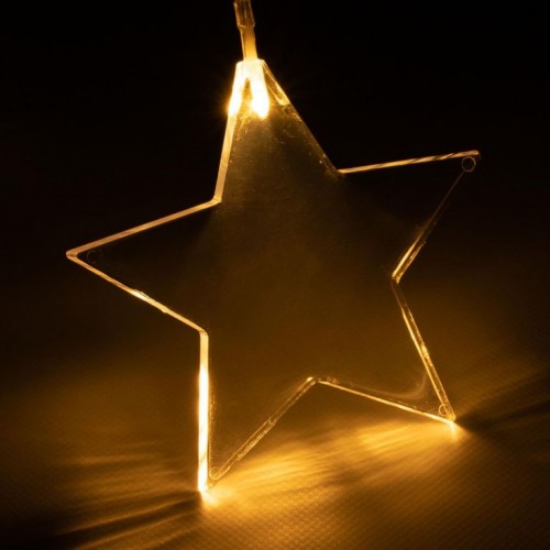 Svetelný záves Hviezdy, 8 LED, teplo biela