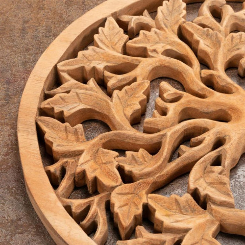 Ručne vyrábaná drevená dekorácia - Strom života, 30 cm