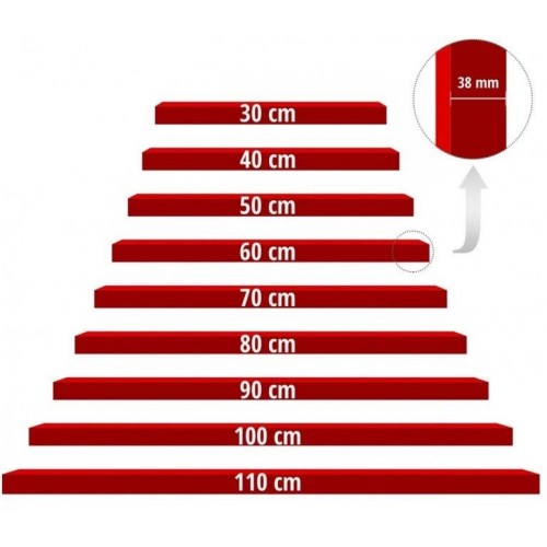 STILISTA nástenná polica Volato, 90 cm, biele drevo