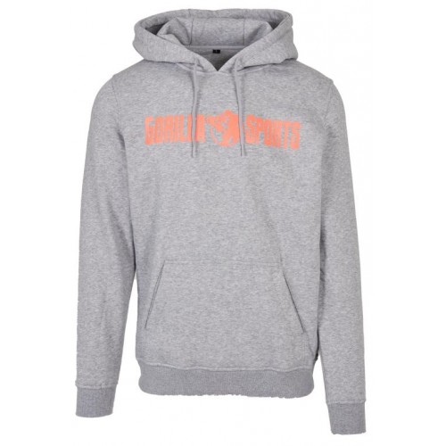 Gorilla Sports Mikina s kapucňou - sivo/oranžová 2XL