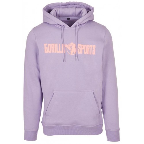 Gorilla Sports Mikina s kapucňou - fialová/koralová 2XL