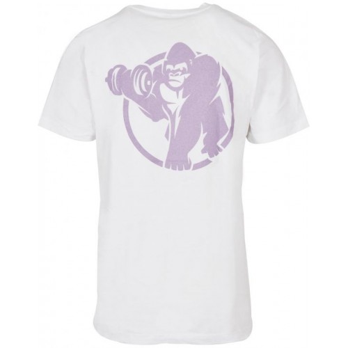 Gorilla Sports Športové tričko s potlačou, bielo/fialová, M