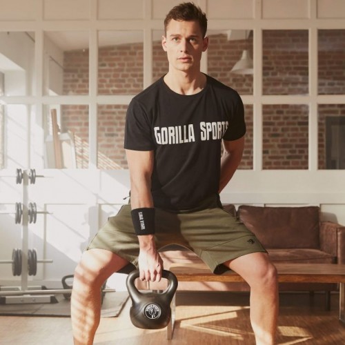 Gorilla Sports Sada kettlebell činiek, plast, čierna, 30 kg