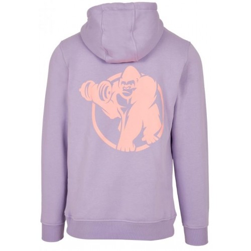 Gorilla Sports Mikina s kapucňou - fialová/koralová 2XL