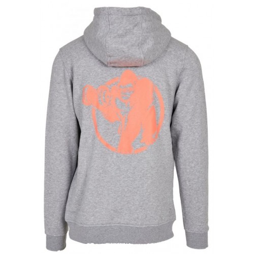 Gorilla Sports Mikina s kapucňou - sivo/oranžová M