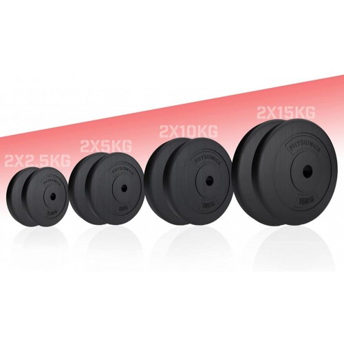 Physionics sada záťažových dosiek 2 x 5 kg, 31 mm