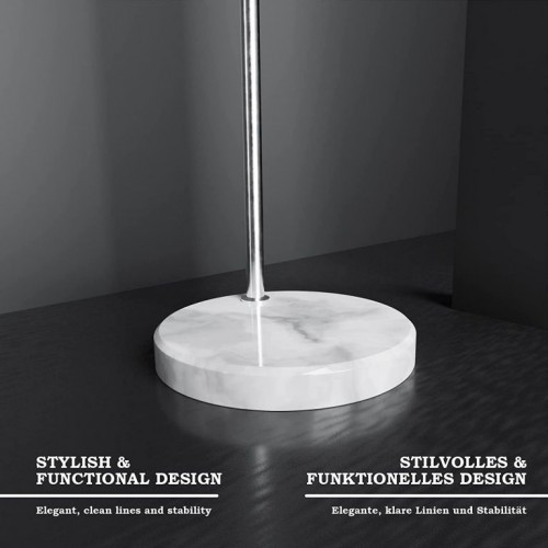 Jago Stojacia oblúková lampa, biela, 130 - 180 cm
