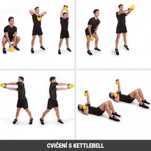 Gorilla Sports Sada Kettlebell činiek, plast, 2 x 4 kg