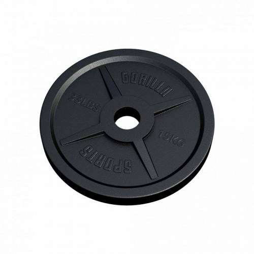 Gorilla Sports Záťažový kotúč 50/51 mm, liatina, 15 kg