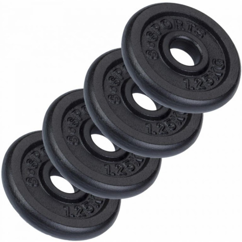 Sada liatinových závaží 1,25 kg, 4 ks, otvor 30/31 mm