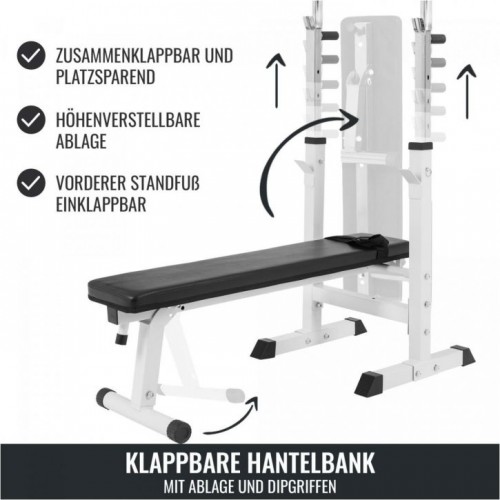 Gorilla Sports Posilňovacia lavica II + nakladací set 100 kg