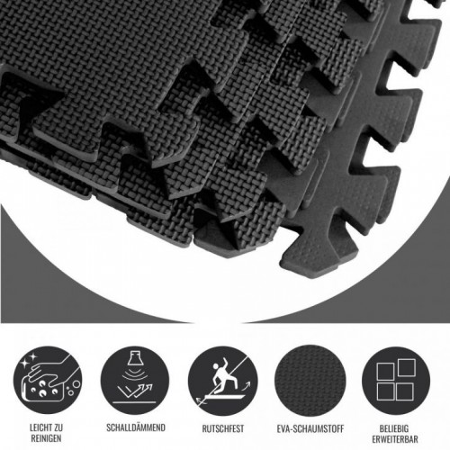 Gorilla Sports Sada ochranných podložiek s koncovkami, čierna