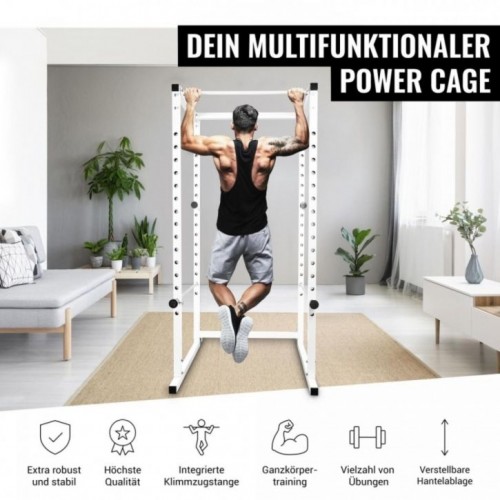 Gorilla Sports Posilňovacia klietka, 103 x 120 x 212 cm, biela