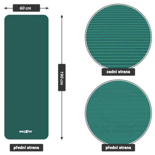 MAXXIVA gymnastická podložka, petrolejová, 190 x 60 x 1,5 cm