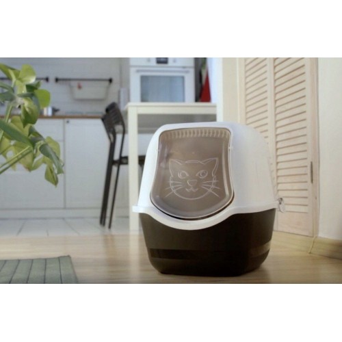 Toaleta pre mačky ECO BAILEY, čierna, 56 x 40 x 39 cm