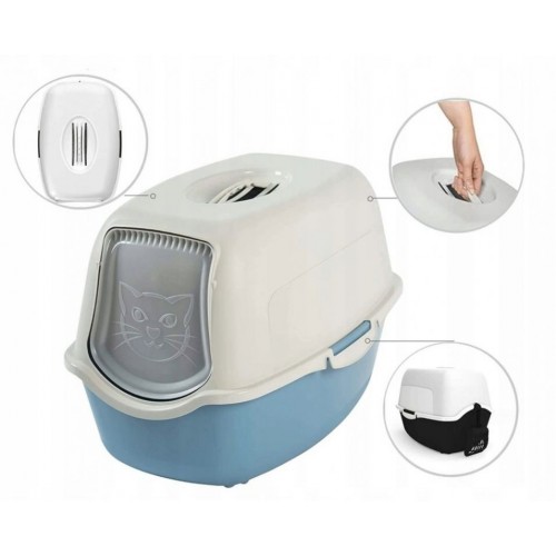 Toaleta pre mačky ECO BAILEY, čierna, 56 x 40 x 39 cm