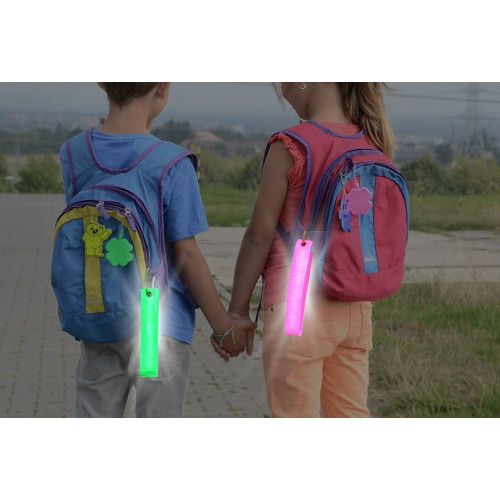 Reflexný prívesok s karabínkou, zelený