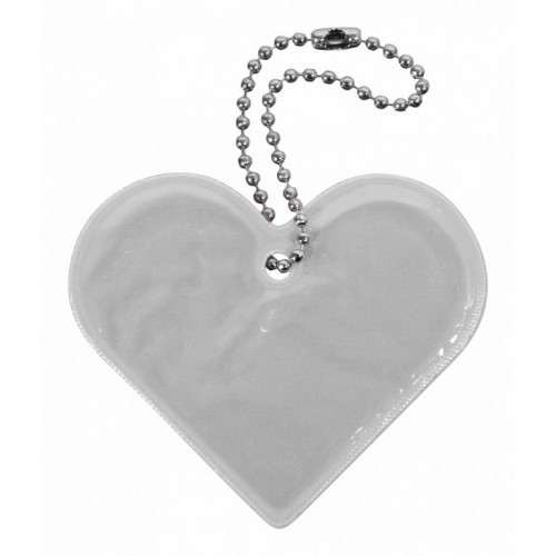 Reflexný prívesok srdce, strieborný