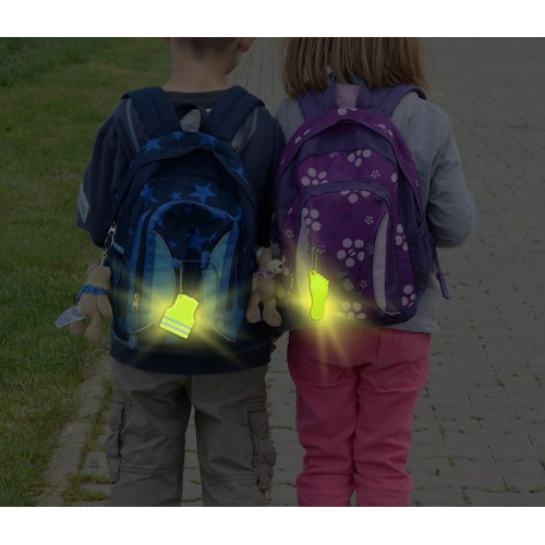 Reflexný prívesok štvorlístok, zelený