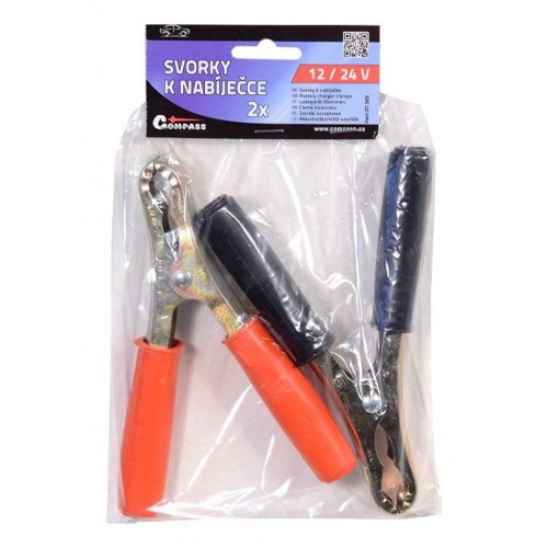 COMPASS svorky k nabíjačke 2 ks, 15 x 10 cm