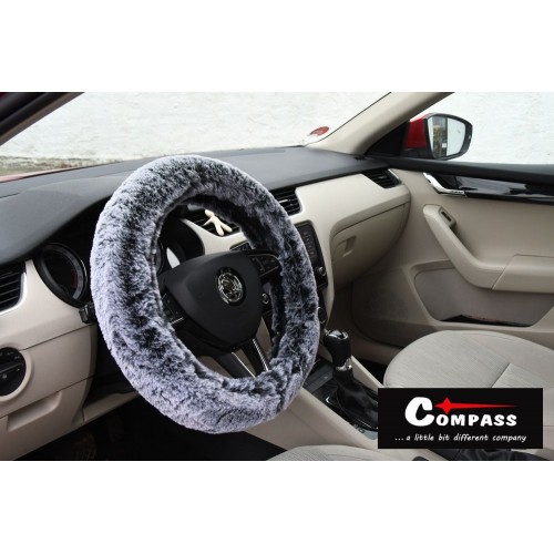 Poťah na volant Denisa- šedý