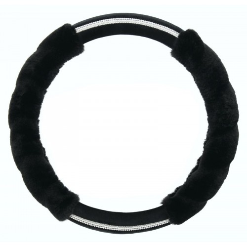 Poťah na volant Diamond- čierny