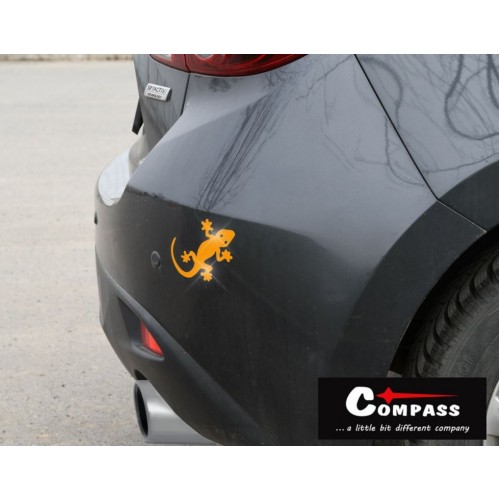 Samolepiaca dekorácia Gecko - žltá