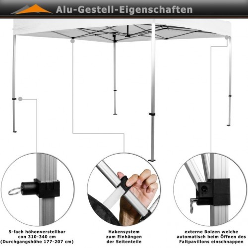 INSTENT PRO Záhradný stan 3 x 3 m, woodland + 2 bočnice