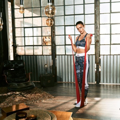 Gorilla Sports Posilňovacia guma, 120 cm, ružová