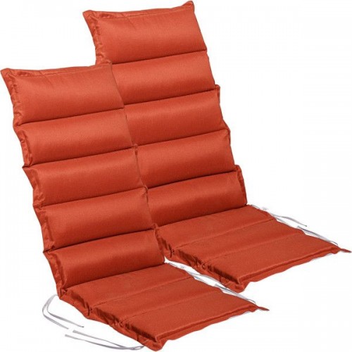 STILISTA sada 2 polstrovania na stoličky, teracota / šedá