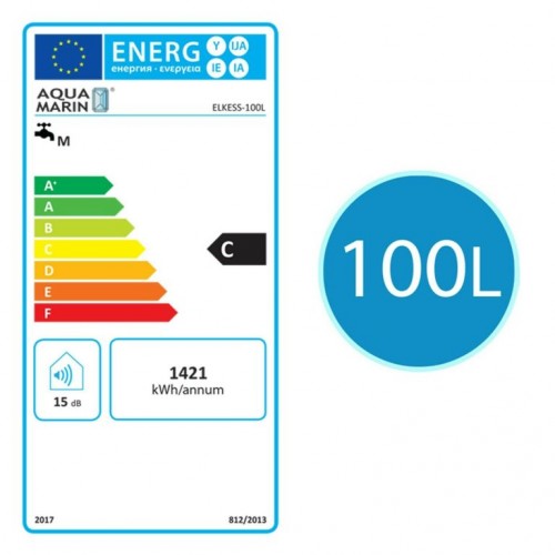 Aquamarin® Elektrický ohrievač vody, 100 L, 1,5 kW