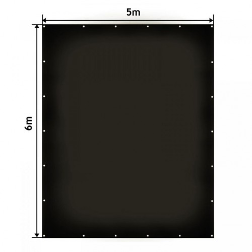 JAGO Plachta 650 g/m², hliníkové oká, čierna, 5 x 6 m JAGO Plachta 650 g/m², hliníkové oká, čierna, 5 x 6 m