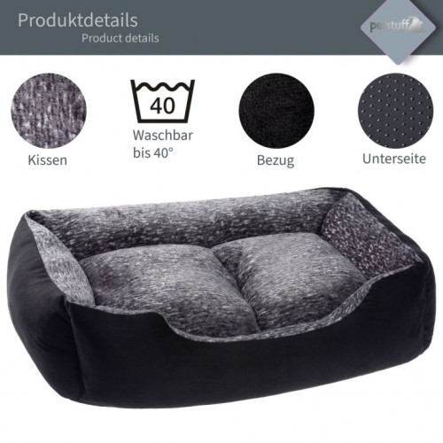 Petstuff pelech pre psa, veľkosť M, 65 x 48 x 19 cm, čierny