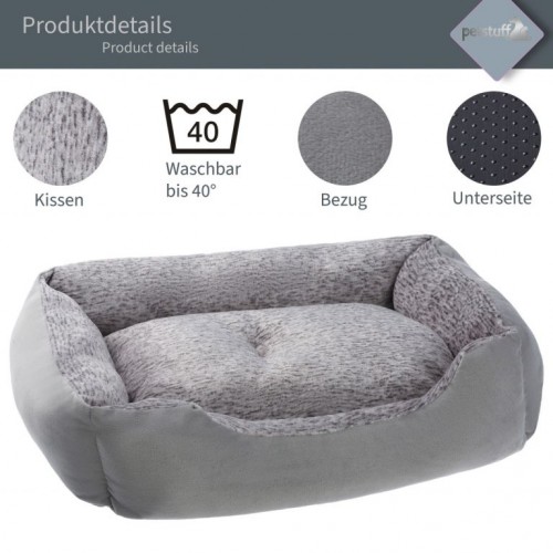 Petstuff pelech pre psa, veľkosť S, 50 x 40 x 17 cm, šedý