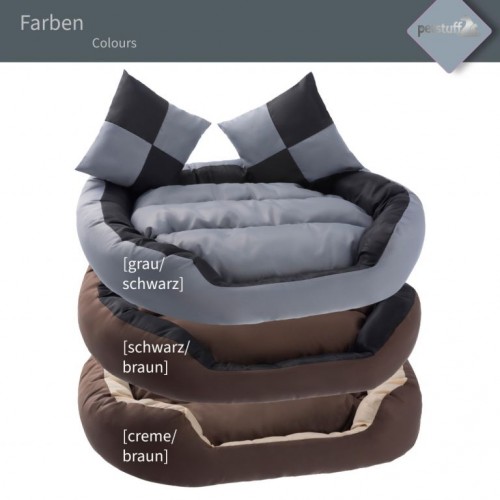 Petstuff pelech pre psa, šedo-čierny, 110 x 80 x 23 cm