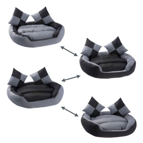 Petstuff pelech pre psa, šedo-čierny, 75 x 80 x 20cm