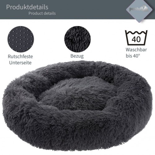 PETSTUFF pelech pre psa, okrúhly, tmavo- šedý, 100 cm