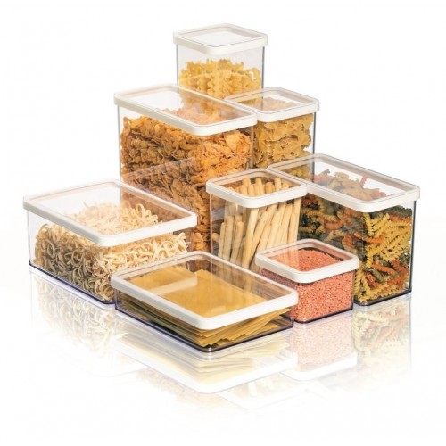 LOFT dóza na potraviny, transparentná, plast, 1 l