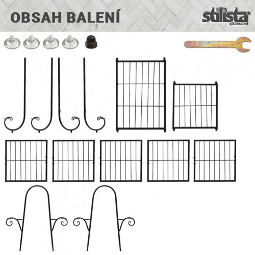 STILISTA stojan na rastliny, 102 x 76 x 24 cm, oceľ