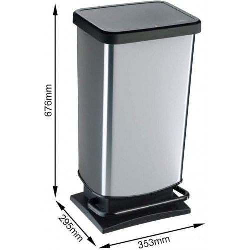 ROTHO odpadkový kôš PASO 40 l, ornament