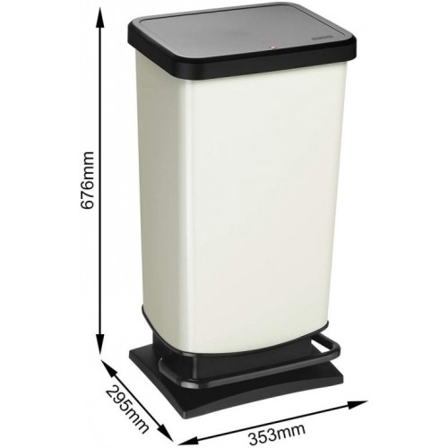 ROTHO odpadkový kôš PASO 40 l, biela
