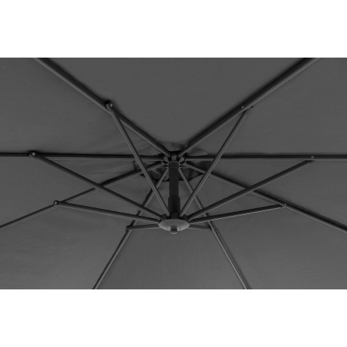 ROJAPLAST Slnečník bočný, 3 m, sivý